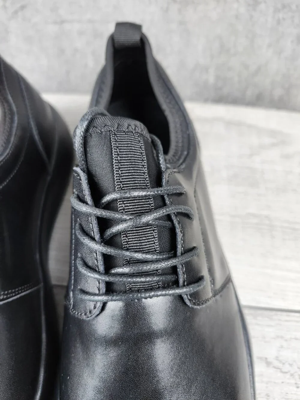 OrthoComfoot Men Size EU43 (US 10) Orthopedic Black Leather Dress Shoes